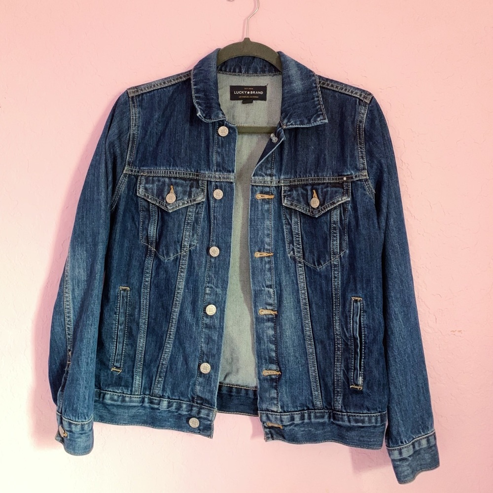 Lucky Brand Tomboy Trucker Denim Jacket (Small)